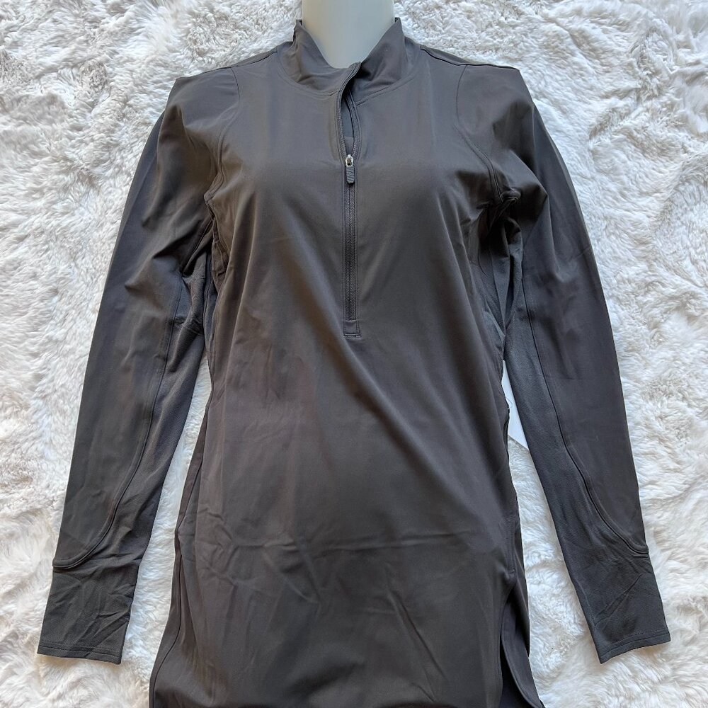 Lululemon Women's Nulux Long-Sleeve Tennis Dress Grey Size 8 | NWT